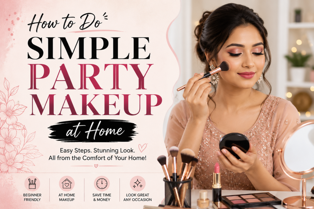 Simple party makeup at home